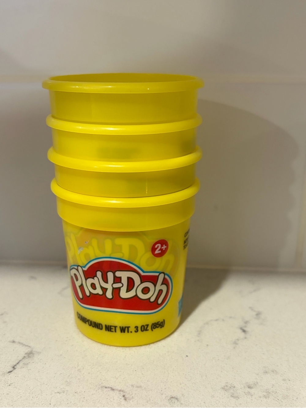 Play-Doh Yellow Modeling Compound Containers - Colorful Lids Included - Picture 3 of 6